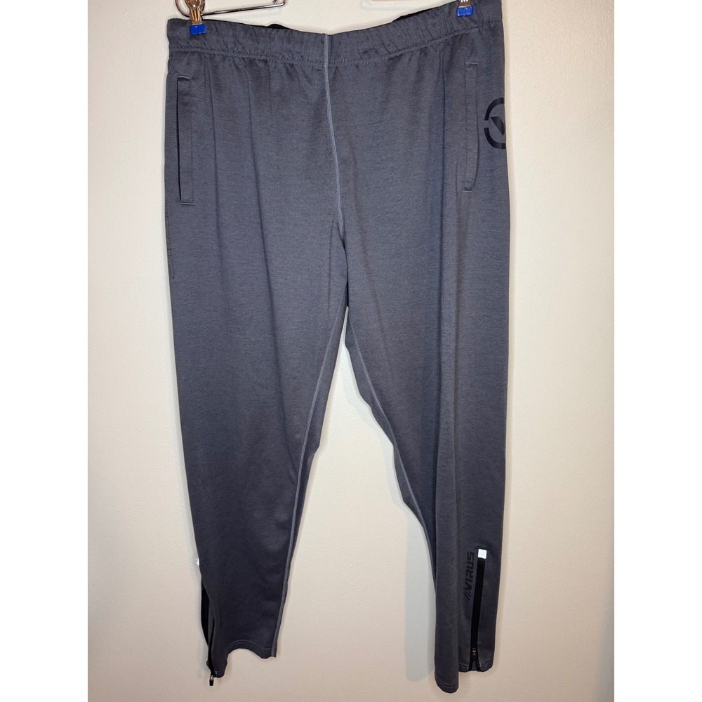 Virus‎ Compression Pants Gray 2XL Athletic Training Zip Ankle Activewear